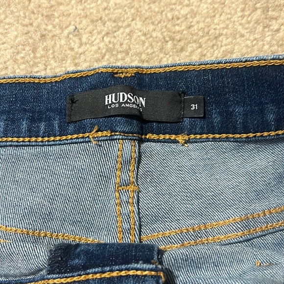 Hudson Maternity Jean Shorts Size 31 Demin Frayed Hem - Picture 6 of 8